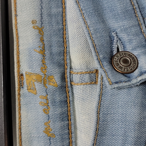 12' flared denim, seven jeans , size 26 - Picture 2 of 4